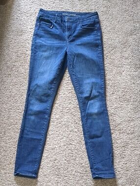 Old Navy Women's Size 10 Tall Rockstar Dark Blue Skinny Jeans
